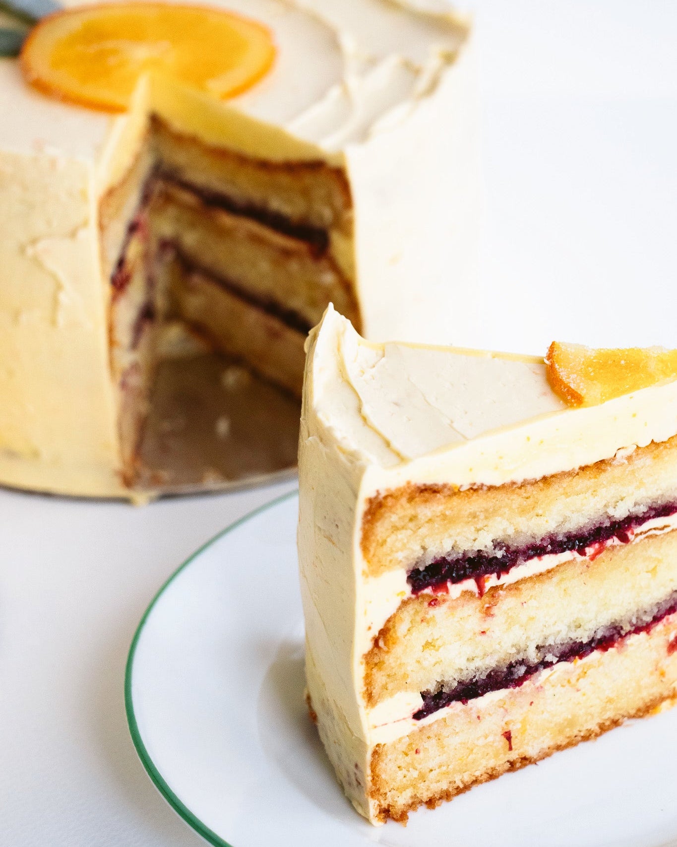 Seasonal Cake: Olive Oil, Orange & Blackberry Cake