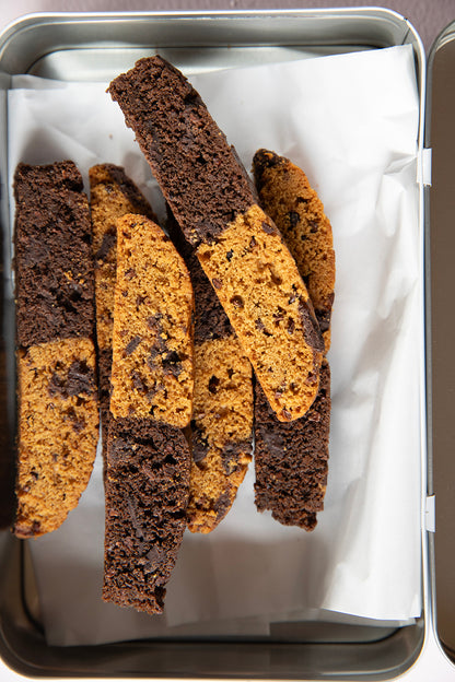 Triple Chocolate and Espresso Biscotti ~ Gift Tin