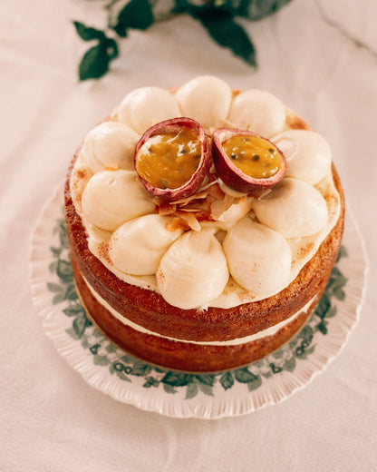 Passionfruit with lime and coconut