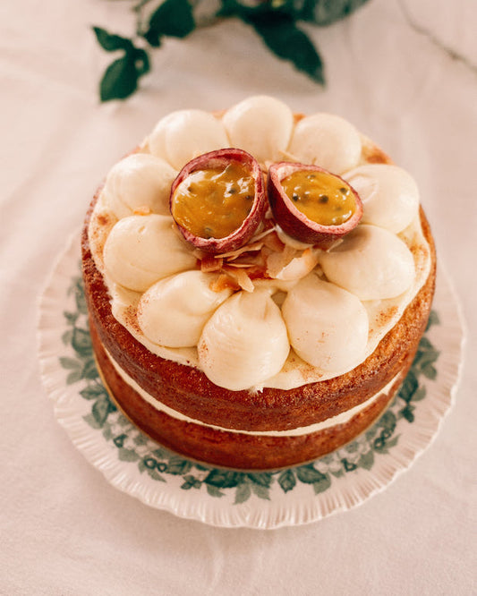 Passionfruit with lime and coconut